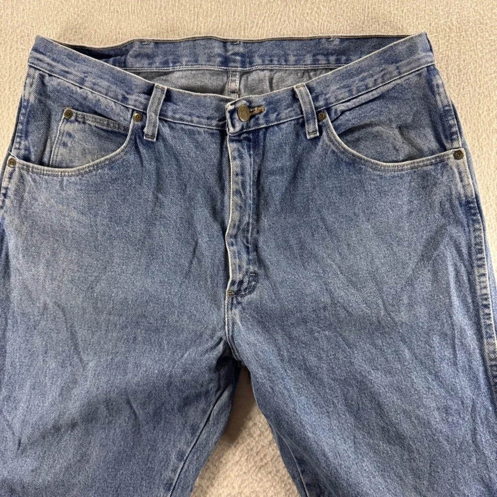 Wrangler Regular Fit Jeans Mens 36x32 Blue 96501DS Cotton Denim Straight Leg